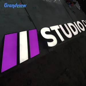 Производитель Grandview, светодиодный знак магазина на заказ, наружный 3D знак, логотип, доска, СВЕТОДИОДНЫЙ знак для бизнеса