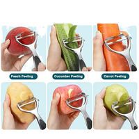 Nieuwste Roestvrijstalen Y-Vormige Dunschiller Antislip Handvat Groenteschiller Scherp Mes Aardappel Fruitmessen