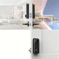 Tuya Face Code Hôtel Caméra Mince Deadbolt Nfc Intelligent Automatique Système Étanche Carte-Clé En Plein Air Serrure De Porte Intelligente