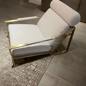 Sillas de interior modernas de cuero italiano, sillón de salón, muebles de sala de estar