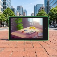 Tablette murale Android 10,1 pouces avec barre lumineuse LED RGB, signalisation numérique RK3568, caméra POE 5MP et écran tactile capacitif 10 points pour salle de réunion