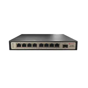 1 GE Fiber 8 GE PoE Copper 4 bit Dip 20G Switching Capacity Commercial Dumb Networking Unmanaged Switch