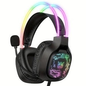 Casque de jeu ONIKUMA X22 2024 avec éclairage dynamique RGB, casque intra-auriculaire filaire, microphone à réduction de bruit, prise en charge de l'AAC - Product Image 1