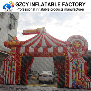 Tente d'entrée gonflable commerciale pour <span class=keywords><strong>cirque</strong></span>, chapiteau gonflable à thème carnaval pour événements d'enfants, location pour parcs d'attractions - Product Image 2