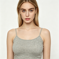 Camisoles sans couture fines, une pièce, couleur unie, dos croisé, bonnets profilés, respirantes, sans armatures, écologiques