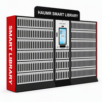 HAUMR RFID 13.56MHz Smart Book Locker UHF 820-960MHz Kiosque de prêt et de retour de livres en libre-service, conception modulaire, mobilier de bibliothèque