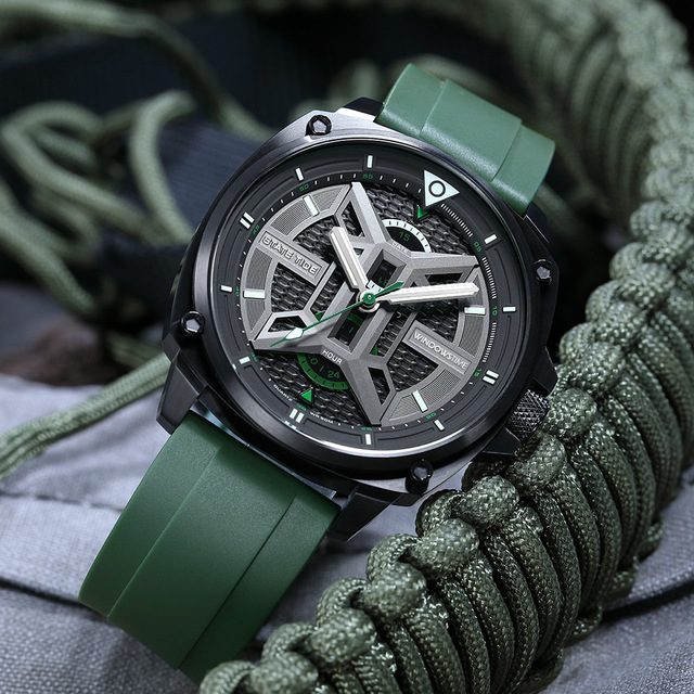 Custom Stainless Steel Luxury Men's Quartz Wristwatch Silicone Band Waterproof Business Simple High Quality OEM
