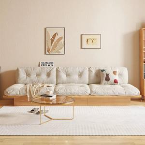 Paquet de siège nuage en tissu de bûche japonaise canapé petit salon sol de rangement tatami en bois massif nordique personnalisé - Product Image 5