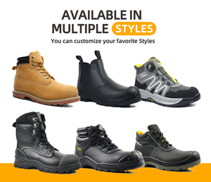 Chaussures de sécurité <span class=keywords><strong>Chelsea</strong></span> pour hommes, bottes de travail en cuir marron à embout en acier, anti-perforation, antidérapantes, imperméables, chaussures de protection industrielles - Product Image 3