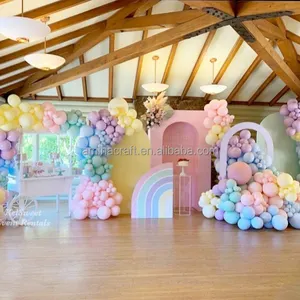 Đám Cưới Cung Cấp Ý Tưởng Mới Bạc Và Trắng PVC Với Hoa Nhân Tạo Hoa Cưới Arch Backdrop