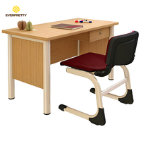 Meubles de classe et de bureau modernes et durables OEM ODM, bureau d'enseignant ergonomique en bois avec chaise assortie