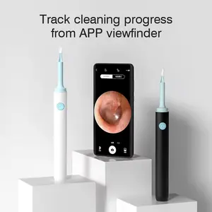 Alat pembersih telinga terlihat endoskopi Wifi nirkabel 5MP Hd Wifi pembersih sendok telinga silika Visual dengan kamera Kit alat penghilang kotoran telinga