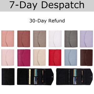 Yihe 13 colori Saffiano Epi pelle A6 Budget Binder Custom Ring Binder Custom Ring Binder Top Seller scuola/ufficio cancelleria regalo foglia di mosca - Product Image 3