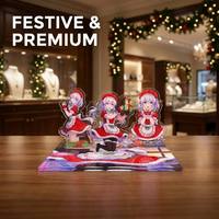 HanXin - Juego de Soportes Acrílicos Personalizados de Anime Navideño, Decoración Festiva Tridimensional para Escritorio, Figura de Personaje, Venta al por Mayor de Fábrica