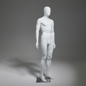 Manichino Maschile in Plastica Non Verniciata, Corpo Grezzo Bianco per <span class=keywords><strong>Pittura</strong></span> Fai-da-Te e Esposizione Personalizzata - Product Image 3