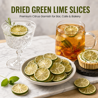 Tranches de citron vert séchées 100% naturelles, sans additifs, sans conservateurs, garniture pour cocktails, en vrac