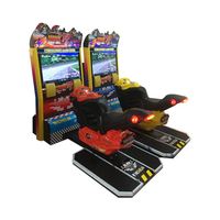 Simulateur de moto grand format à monnayeur pour arcade, console de jeu de course pour enfants, garantie 1 an, en plastique, version anglaise