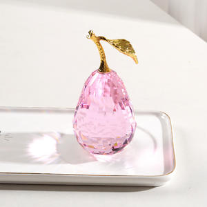 Adorno de Pera de Cristal, Figura de Fruta Colorida, Decoración Ecológica Hecha a Mano, Regalo para el Hogar, Bodas, Fiestas y Festivales - Product Image 4