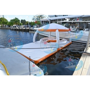 Isla Flotante Gigante para Fiestas, Plataforma Inflable de PVC Resistente para <span class=keywords><strong>Playa</strong></span> o Lago, Venta Directa de Fábrica - Product Image 4
