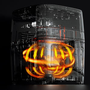 8 л, 1500 Вт, большая мощность, заводская цена, без масла, защита от тепла, антипригарная Круглая Печь Из Нержавеющей Стали - Product Image 5