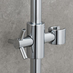 Soporte de <span class=keywords><strong>ducha</strong></span> de <span class=keywords><strong>acero</strong></span> <span class=keywords><strong>inoxidable</strong></span> Premium, montado en la pared, con mango cruzado - Product Image 2