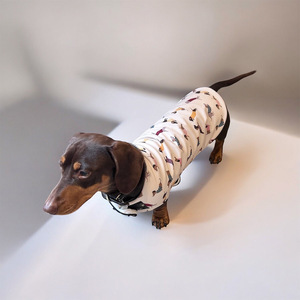 Abrigo para Perros Qiqu Personalizado de Diseñador Estilo Clásico, Chaqueta <span class=keywords><strong>Impermeable</strong></span> de Poliéster para Mascota con Estampado de <span class=keywords><strong>Perro</strong></span> <span class=keywords><strong>Salchicha</strong></span> - Product Image 4