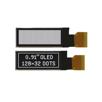 Modul Layar OLED PMOLED Huaxin 0.91 Inci 128*64 Antarmuka I2C Layar OLED Monokrom