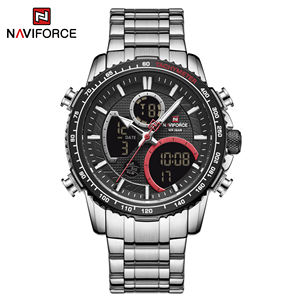 Reloj <span class=keywords><strong>NAVIFORCE</strong></span> 9182 para hombre, reloj deportivo de lujo de acero inoxidable para hombre, reloj Digital de cuarzo Original, reloj de pulsera resistente al agua del ejército - Product Image 4