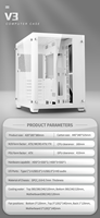 Soeyi Wholesales Gabinete Para Geming Gabinete Pc Gamer Chasis Para Pc case Double Side Glass Panel Gaming Casing