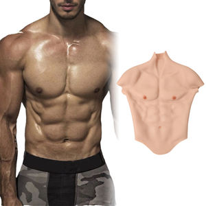 Poitrine en silicone artificielle réaliste, faux muscle pectoral en silicone pour Halloween, accessoires de <span class=keywords><strong>film</strong></span>, drag queen, forme de poitrine - Product Image 1
