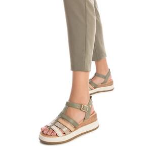 Sandales compensées pour femme Carmela, bout ouvert, en cuir véritable, style plateforme, été, 161607 - Product Image 5