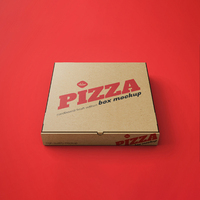 Custom Eco-Friendly Disposable Portable Paper Pizza Boxes with logo 8/10/12/14/18 Inches Food-Grade Fast Food Containers