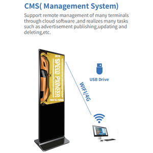 55 Inch Indoor High Brightness 500 Nits Digital <b>Signage</b> <b>Wall</b> Mounted Vertical Advertising Display - Product Image 4