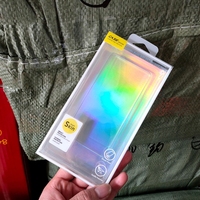 Boîte d'emballage pour coque de téléphone avec fenêtre transparente en PVC, personnalisable avec logo, avec crochet pour coque de téléphone de 5,5 à 6,9 pouces