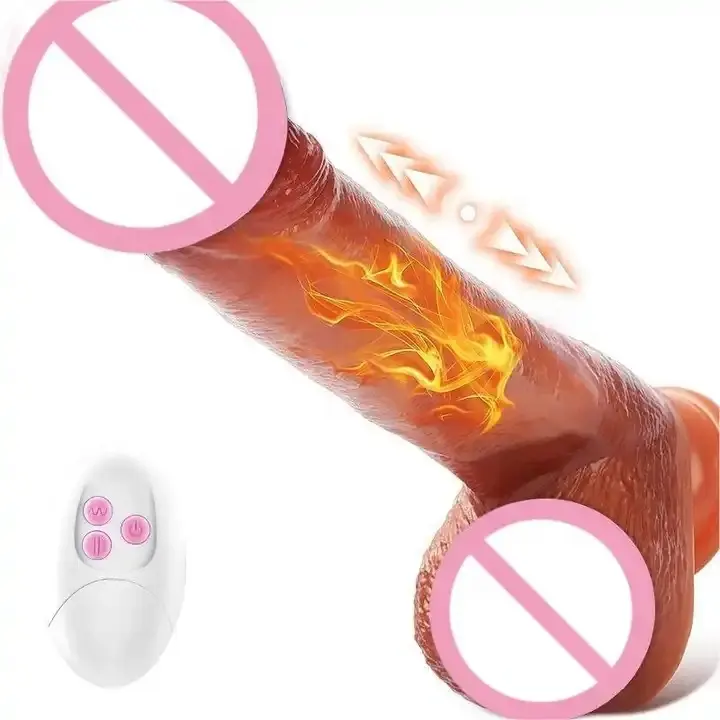 Ricarica USB in Silicone morbido Dildo vibratore di 360 gradi di riscaldamento rotante vibranti Dildo macchina spinta Dildo per sesso femminile
