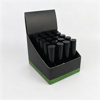 Boîte de présentation en carton personnalisée imprimée CMYK, gaufrée, pour comptoir, en matériaux recyclés, emballage plat pré-assemblé pour les magasins de détail