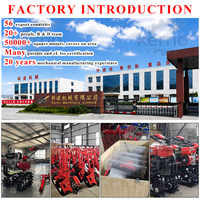 Mesin Pengolah Tanah Sawah Crawler 9hp Diesel Self-propelled Tracked Rotary Cultivator Double Chain Rail Lebar Kerja 49cm