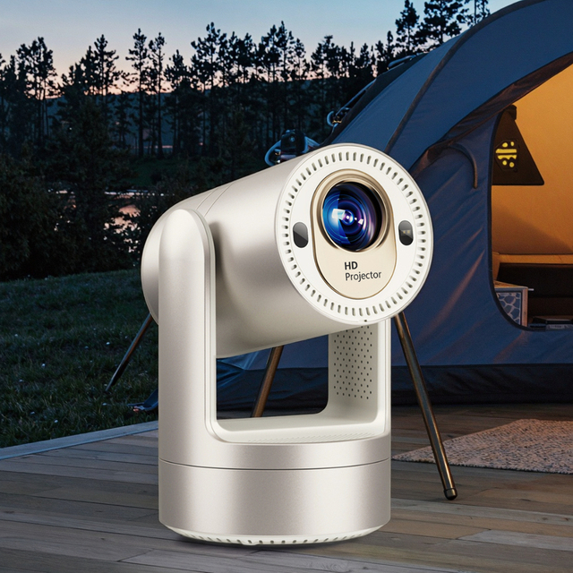JUNUO Highest Cost Effective Outdoor Projector with 3 Hours Use 4k Decode 720P 200ANSI Android Smart Mini Home Theater Projector