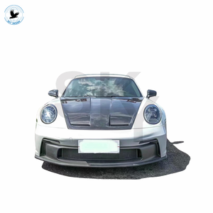 Pare-chocs avant Kit carrosserie GT3 pour <span class=keywords><strong>Porsche</strong></span> <span class=keywords><strong>911</strong></span> 992 <span class=keywords><strong>Carrera</strong></span> 4 Targa <span class=keywords><strong>4s</strong></span> <span class=keywords><strong>Turbo</strong></span> Aileron arrière en fibre de carbone Capot - Product Image 5