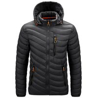 Veste matelassée à capuche imperméable personnalisée manteau en duvet veste pour hommes chaud hiver respirant doudoune coupe-vent léger