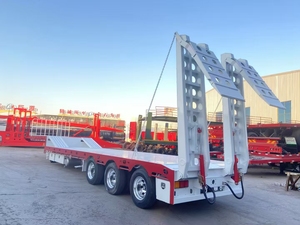 Carga pesada, 50 toneladas, 60 toneladas, dimensiones de remolque de cama baja para transporte de maquinaria/remolques de maquinaria de máquina de perforación de pozos de cama baja - Product Image 3