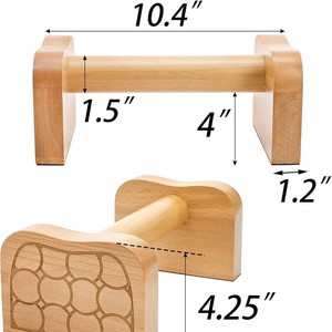 Wooden Push-Up <b>Bar</b> Parallel <b>Bars</b> For Home Fitness Exercise Equipment <b>Portable</b> Wooden Stand - Product Image 4