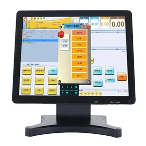 Wall Mount Pure Frame Square Display Capacitive Touch Monitor 15 17 19 inch Touch Monitor for POS Computer PC Touch Display