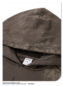 Sudadera con Capucha de Invierno para Hombre, de Alta Calidad, con Logotipo Personalizado, 100% Algodón, Gruesa, Bordado 3D, Corte Holgado, Estilo Urbano, Resistente al Viento - Product Image 4