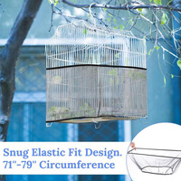 Cage à oiseaux pratique, écologique, ventilée et douce, avec filet en plastique, jupe de protection, utilisation en extérieur, ficelle solide