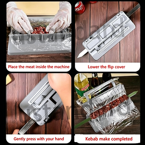 Prensa Grande para Hacer <span class=keywords><strong>Kebab</strong></span>, Molde Manual de Plástico para <span class=keywords><strong>Kebab</strong></span>, Brochetas para Barbacoa, Moldea tu Kofta <span class=keywords><strong>Kebab</strong></span> como un Chef Tradicional - Product Image 5