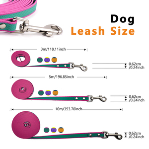 Laisse pour chien longue et résistante en PVC rayé imperméable pour l'entraînement, le rappel et le camping - Product Image 6