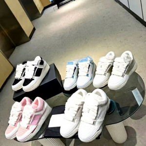 Baskets tendance blanches à plateforme en maille respirante à lacets pour hommes, en cuir véritable, décontractées, polyvalentes, nouvelle collection 2025 - Product Image 1