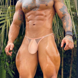 Sous-vêtements pour <span class=keywords><strong>homme</strong></span>, <span class=keywords><strong>string</strong></span> sexy, couleur néon, en soie glacée, sans couture, sensation transparente, bretelles fines, taille basse, sexy, gay, ropa interior sexy hombre - Product Image 3