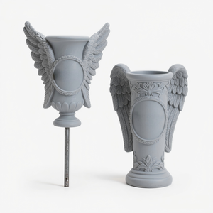 Décorations de tombes pour <span class=keywords><strong>cimetière</strong></span>, vases de <span class=keywords><strong>cimetière</strong></span> personnalisés avec pics pour décorations de jardin, cadeaux commémoratifs de jardin imperméables - Product Image 2